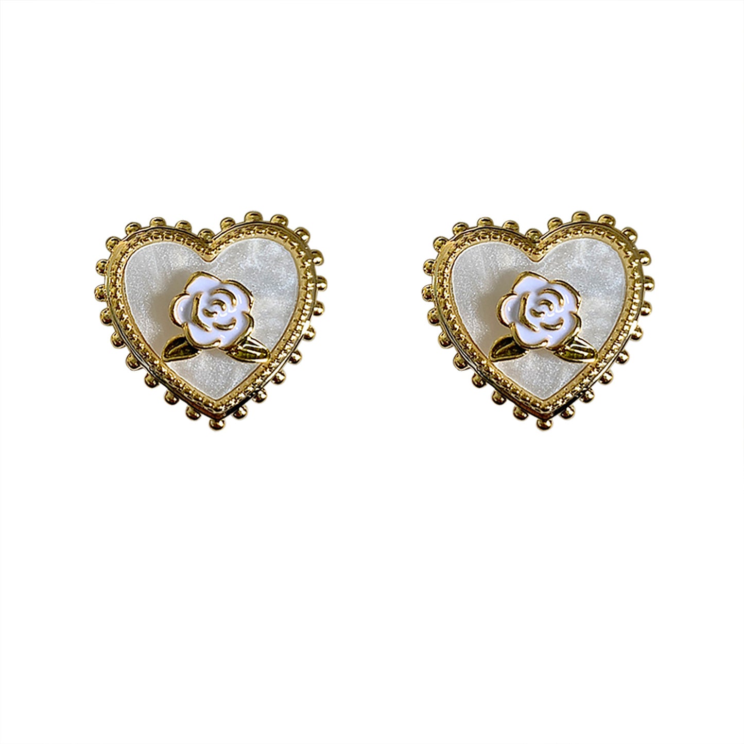 Rosalie Heart Studs