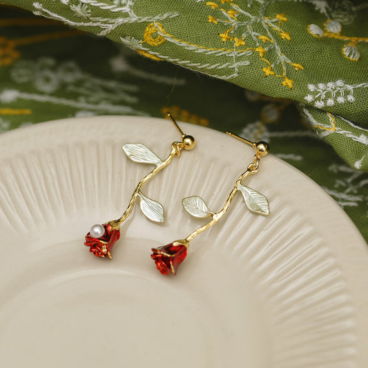 Rosette Drop Earrings