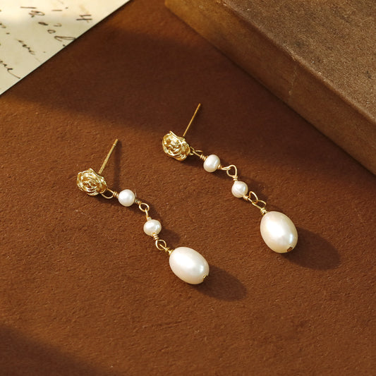 Baroque Pearl Drop Earrings