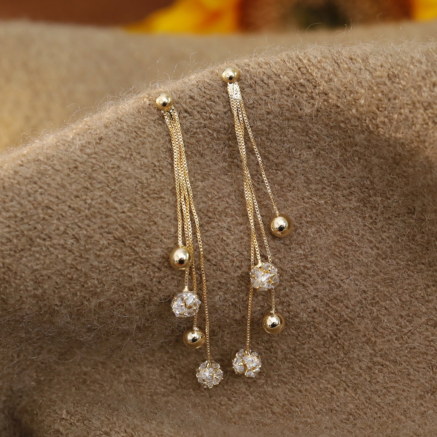 Crystal Tassel Earrings