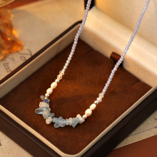 Blue Natural Stone Necklace