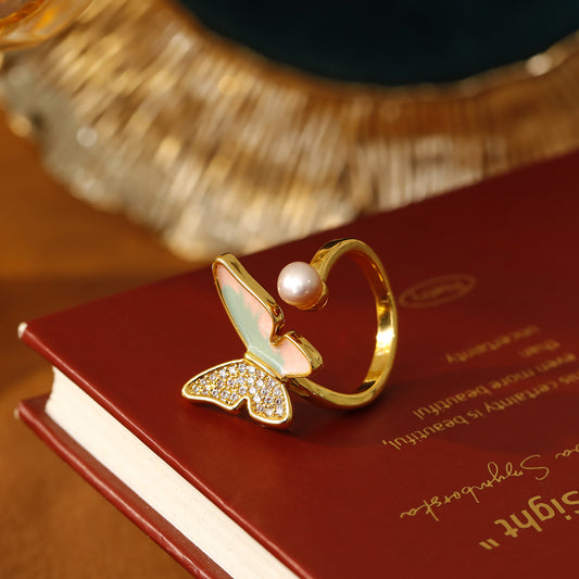 Papillon Enamel Ring