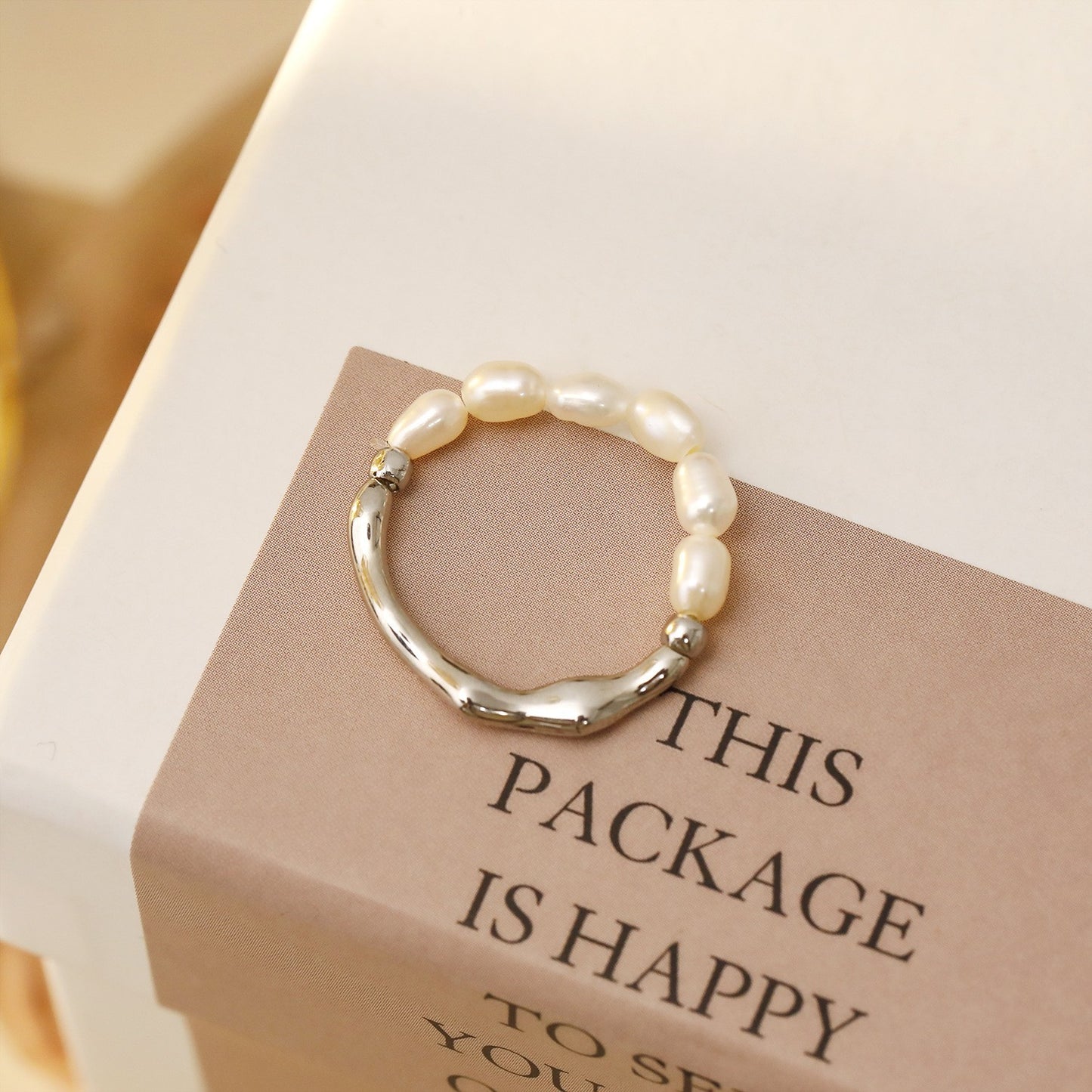 Freshwater Pearl Elastic Ring
