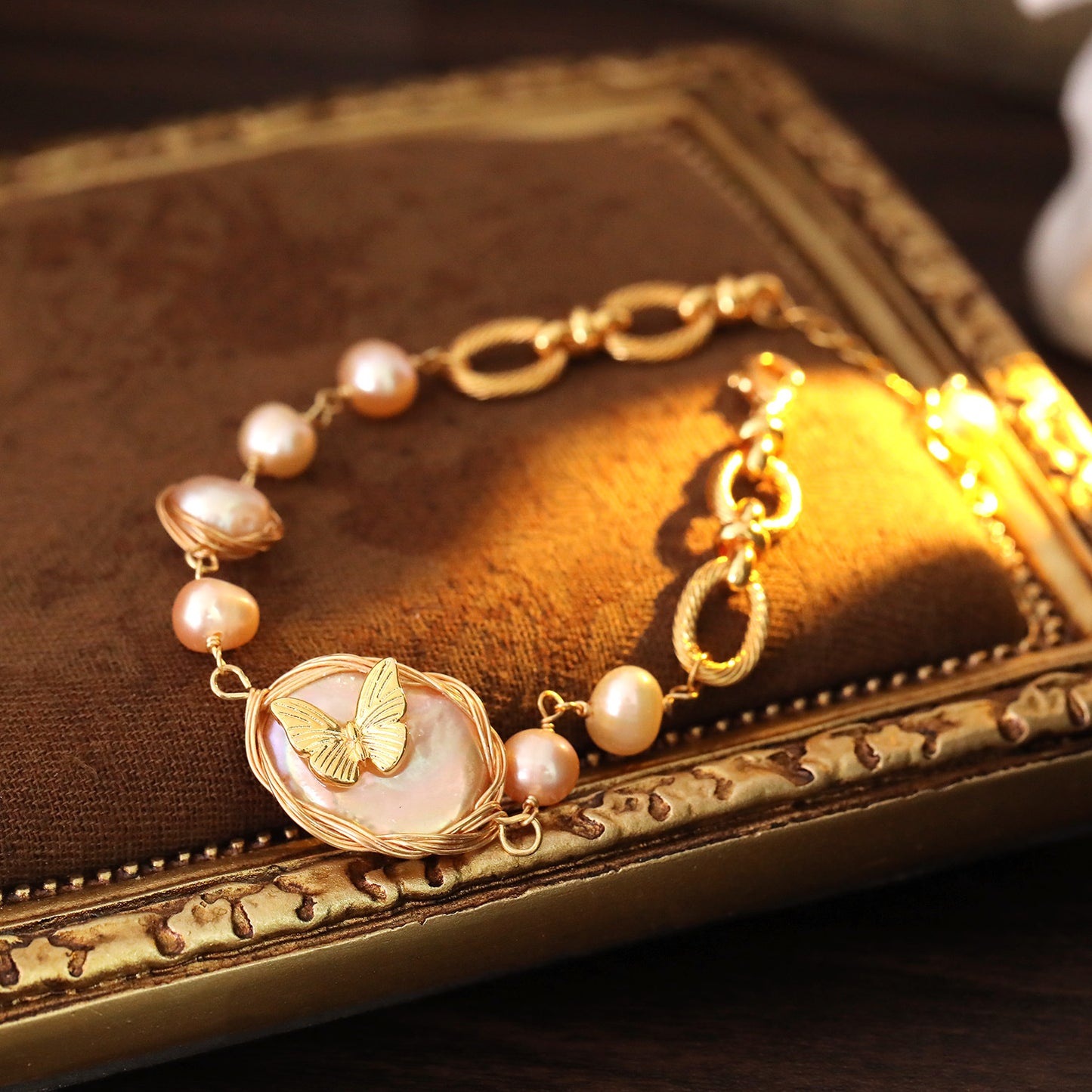 Natural Pink Pearl Bracelet