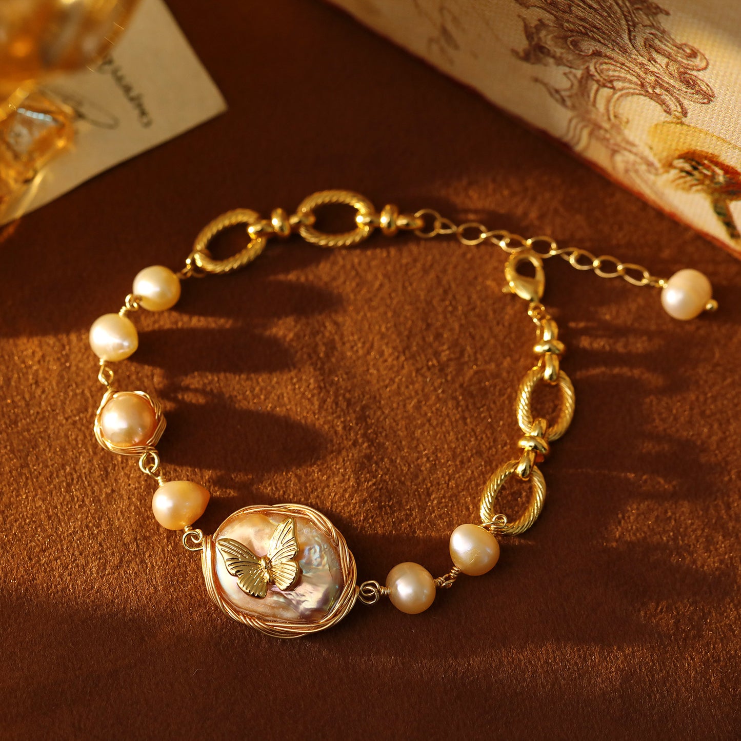 Natural Pink Pearl Bracelet