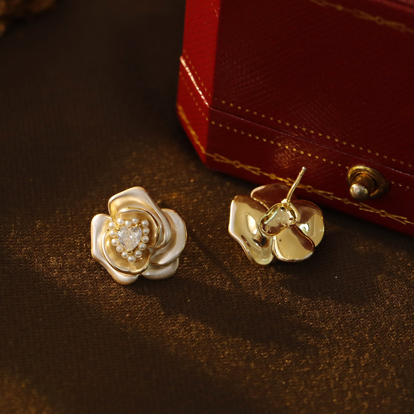 Rose Pearl Studs