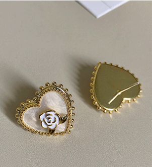 Rosalie Heart Studs