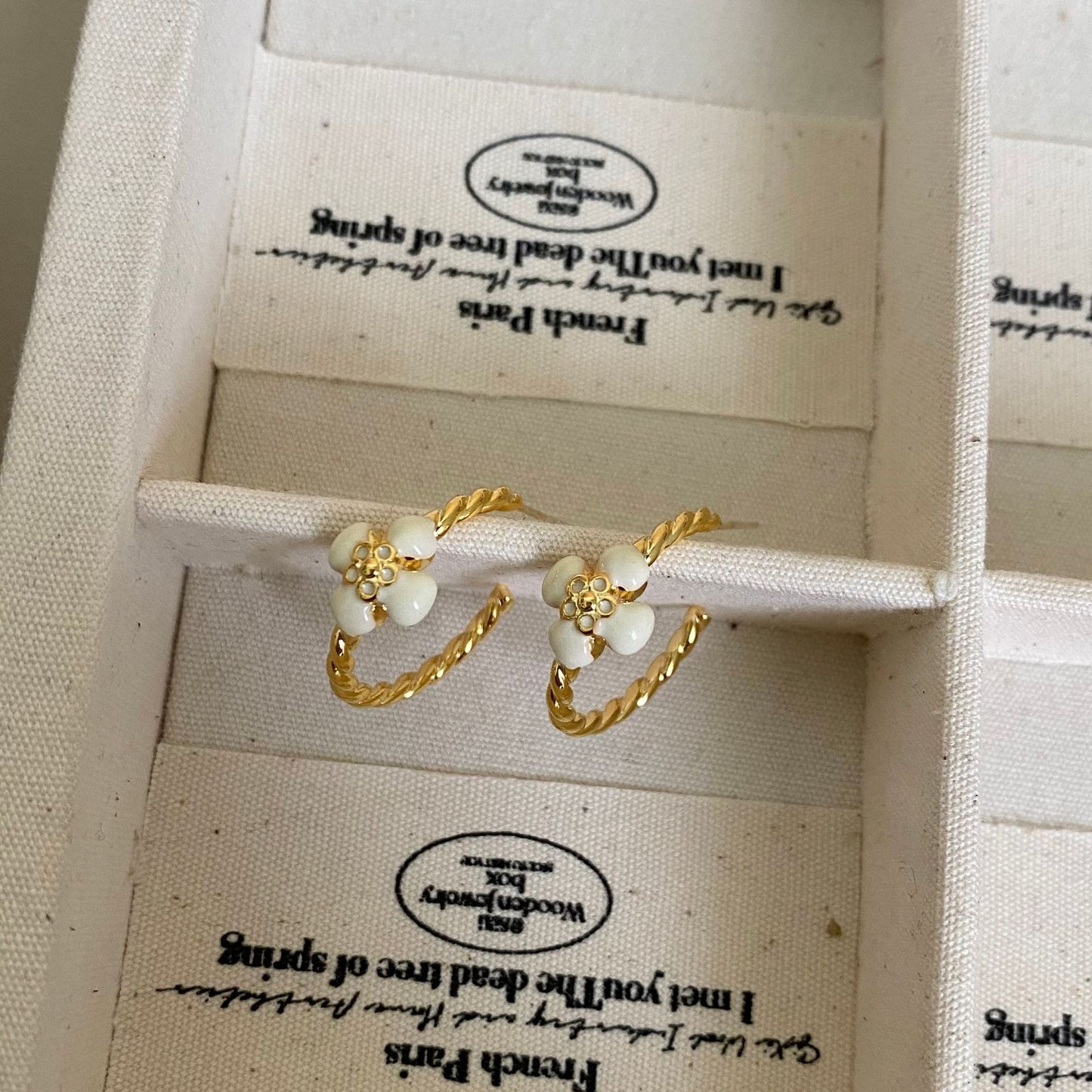 Camellia Hoop Earrings
