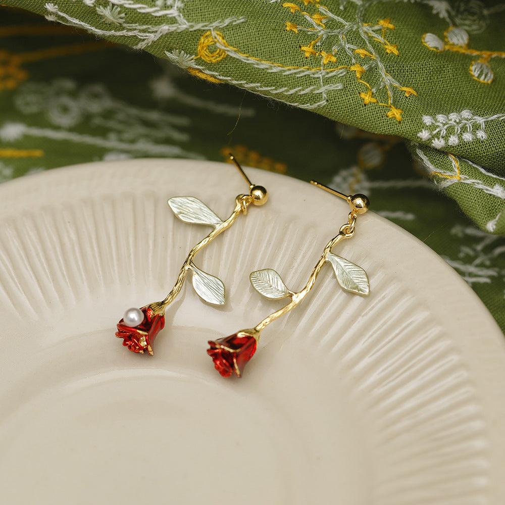Rosette Drop Earrings