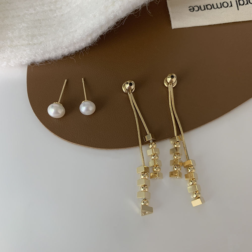 Golden Nuggets Tassel Earrings