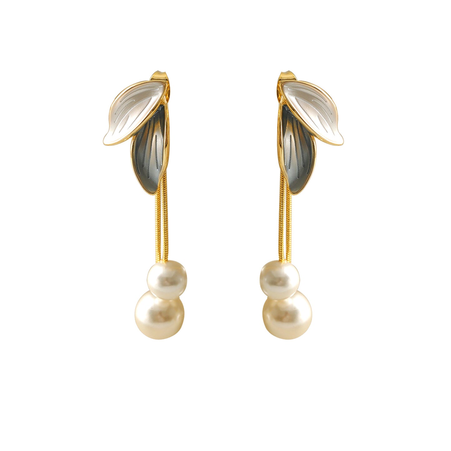 Morandi Leaf Tassel Earrings