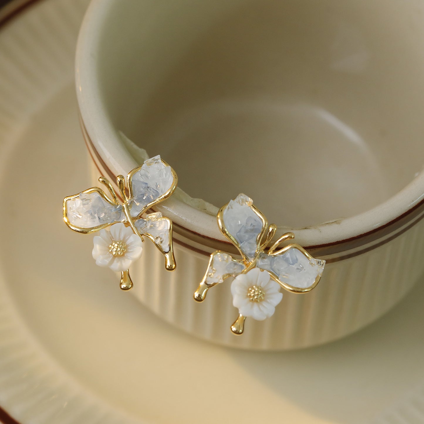 Crystal Butterfly Studs