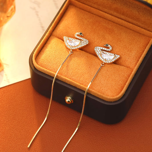 Swan Grace Tassel Earrings