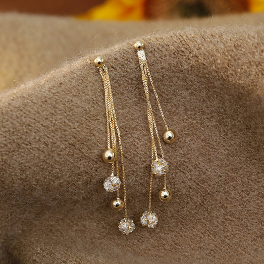 Crystal Tassel Earrings