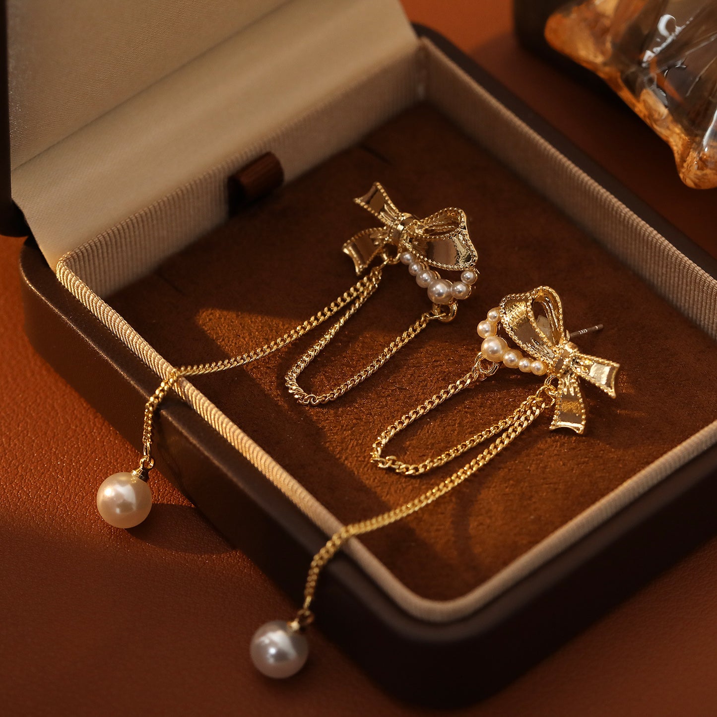 Bow Tie Tassel Earrings