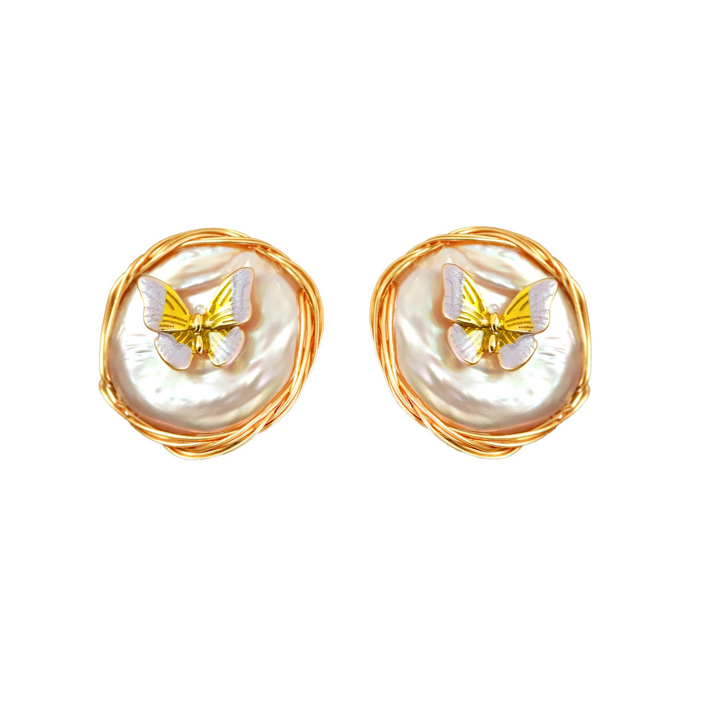 Natural Pink Pearl Studs
