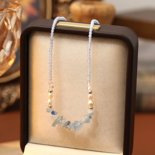 Blue Natural Stone Necklace