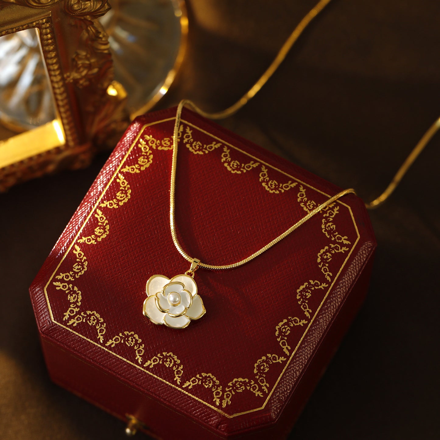 Camellia Pearl Necklace