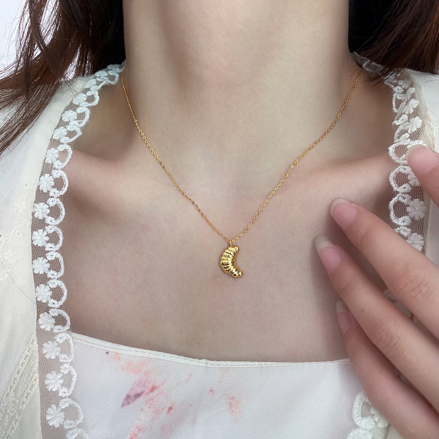 Croissant Pendant Necklace