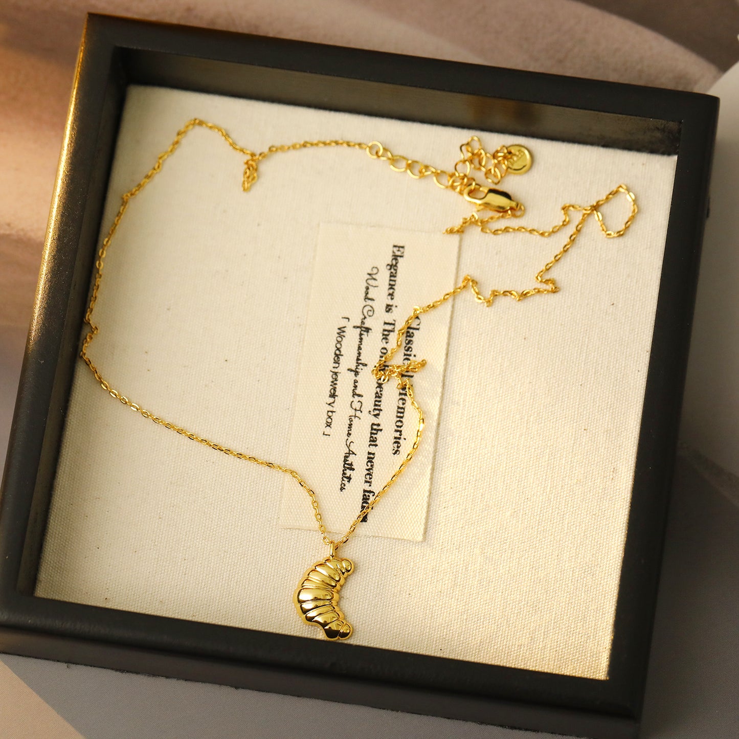 Croissant Pendant Necklace