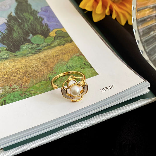 Camellia Pearl Ring