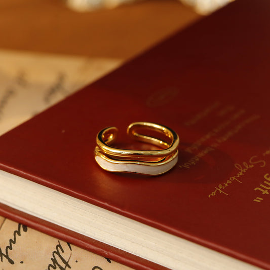 Stacked Enamel Ring