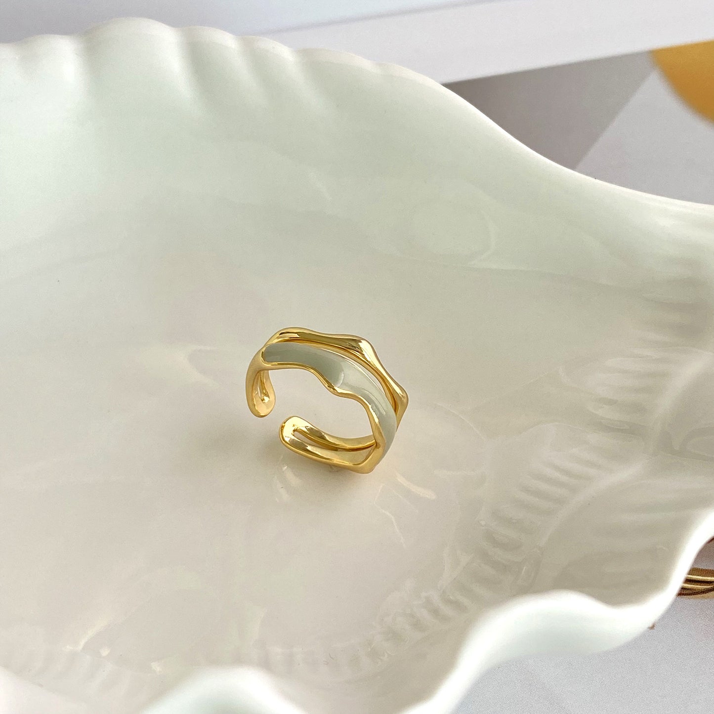 Stacked Enamel Ring