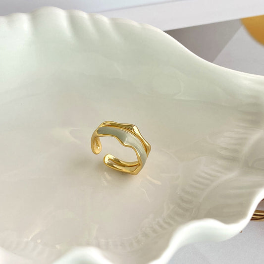 Stacked Enamel Ring