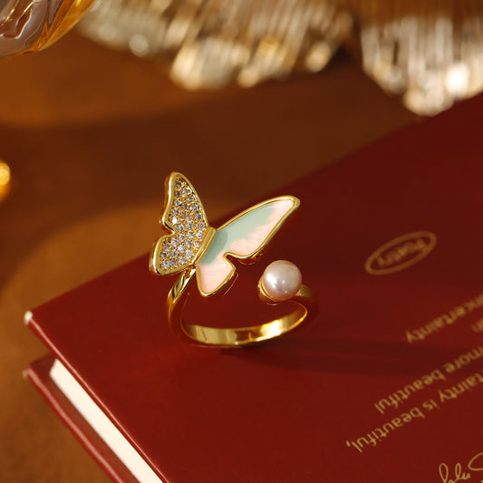 Papillon Enamel Ring