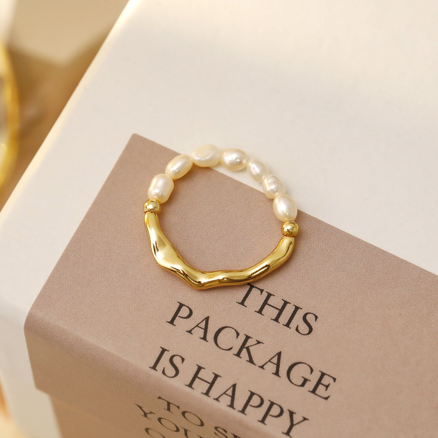 Freshwater Pearl Elastic Ring