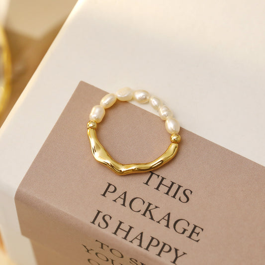 Freshwater Pearl Elastic Ring